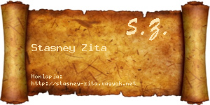 Stasney Zita névjegykártya